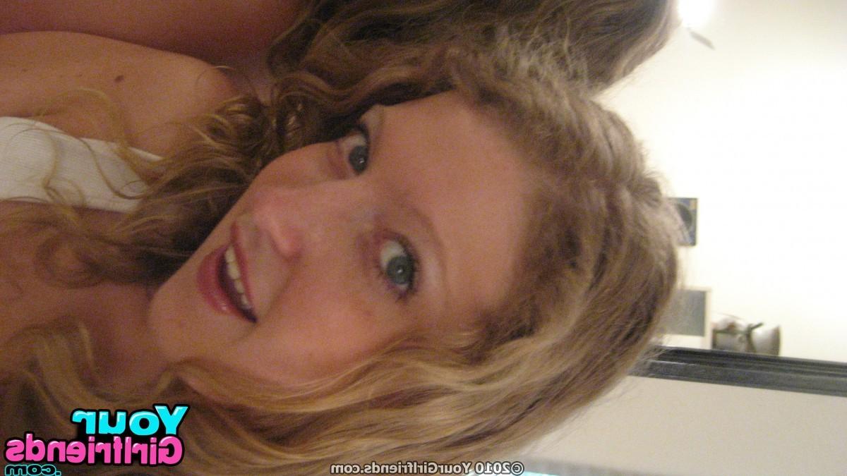 10P Blonde softy takes some hot naked self pics in her mirror for her boyfriend