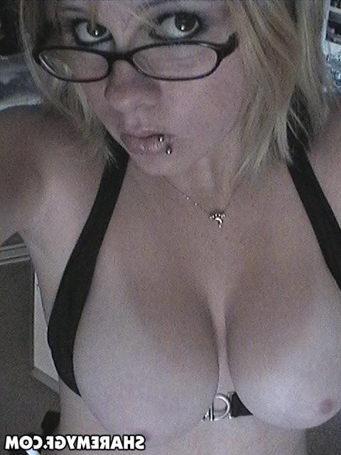 12P Busty goth looking girlfriend teases with her big natural tits