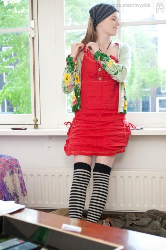 16P Natural and innocent girl Evelina shows her pale body