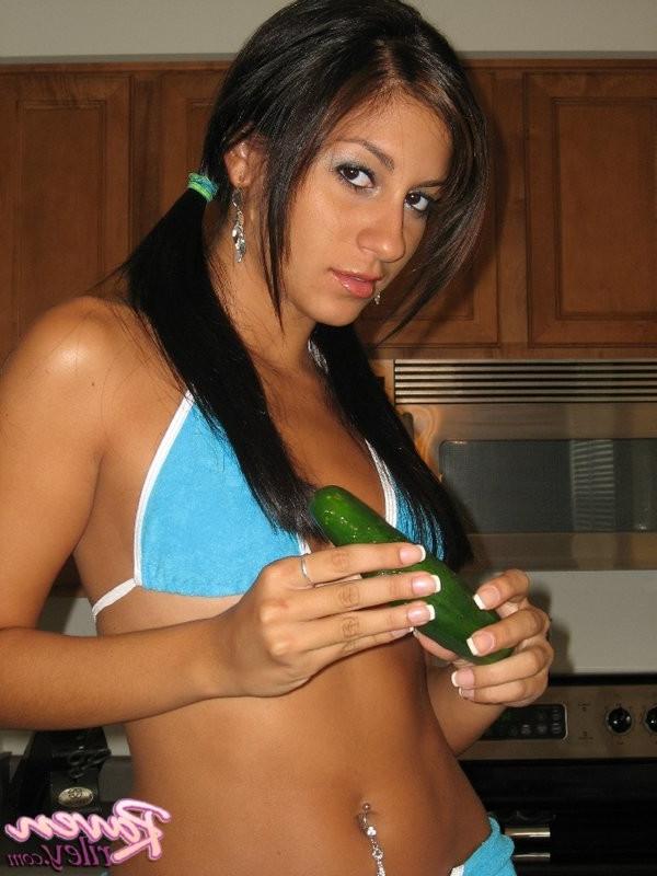 15P Fucking myself with a cucumber