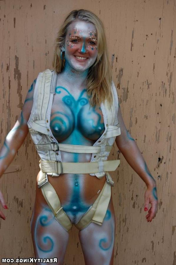 20P Painted girl flying in the air