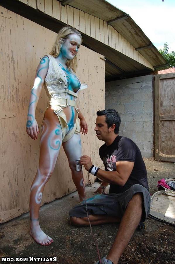 20P Painted girl flying in the air