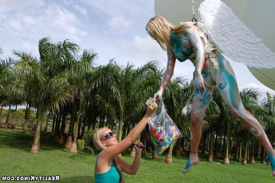 20P Painted girl flying in the air