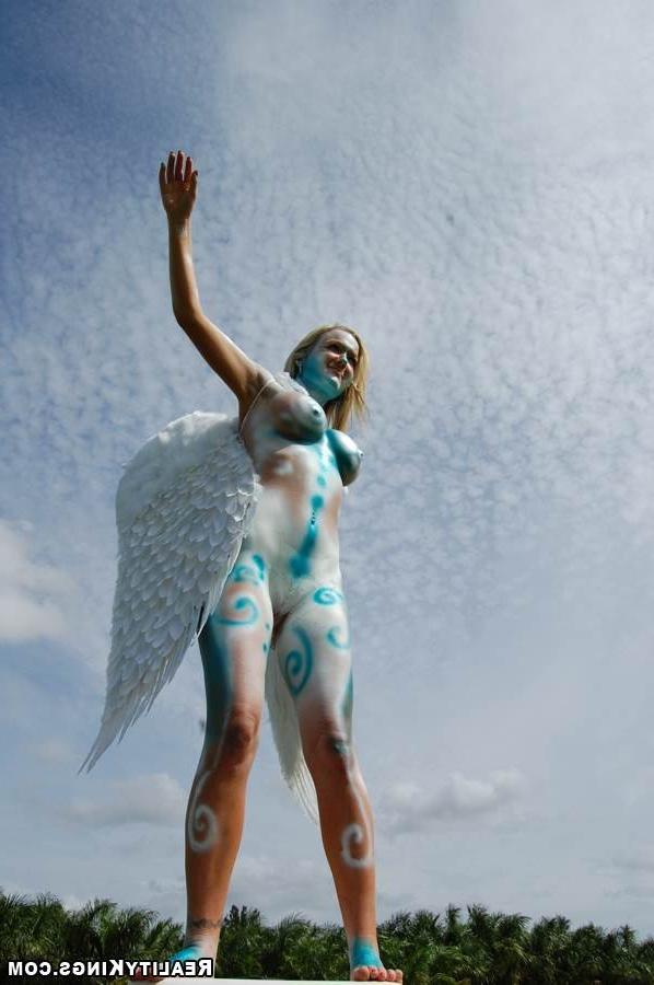 20P Painted girl flying in the air