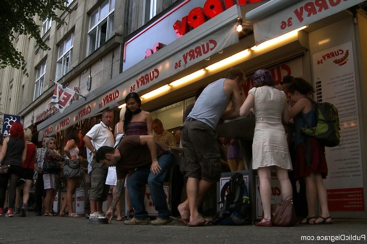 17P European hottie is paraded naked and bound through the streets