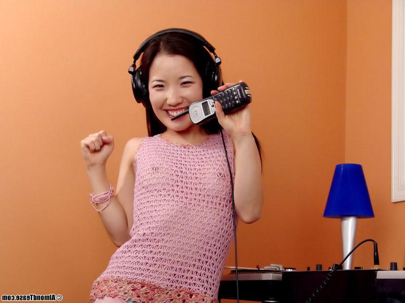 14P Asian almond tease disc jockey fun