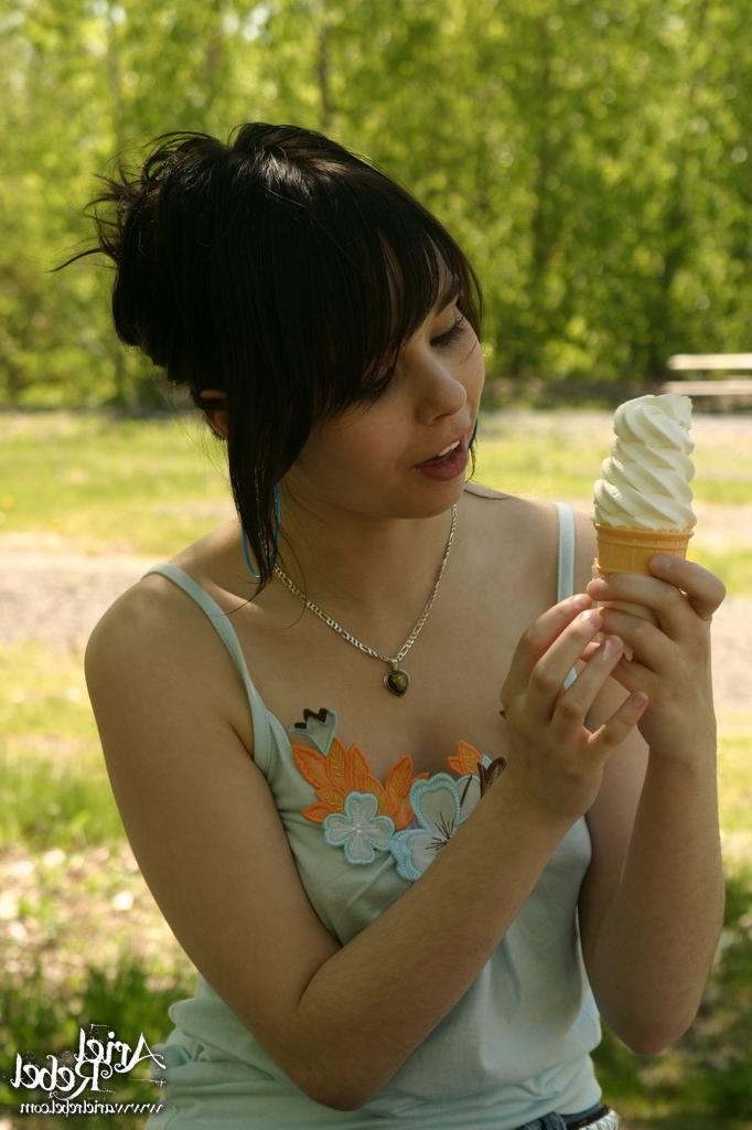 16P Teen licks ice cream