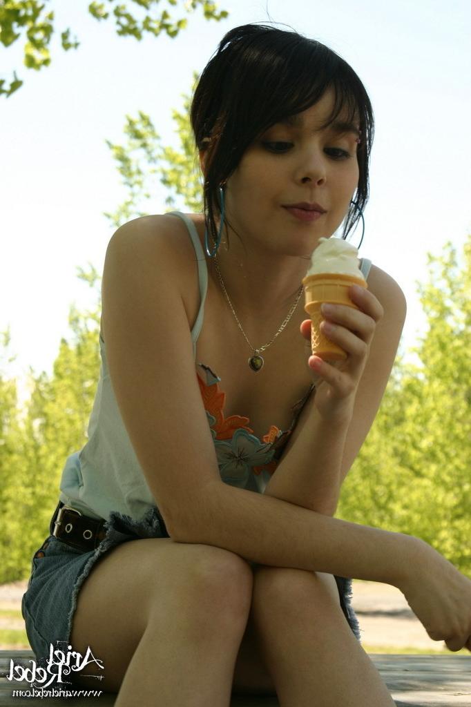 16P Teen licks ice cream