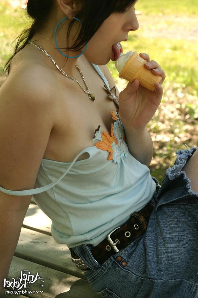 16P Teen licks ice cream