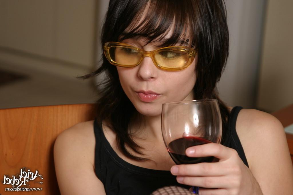 16P Tease teen with glasses