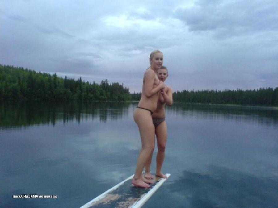12P Gallery of naughty swedish lesbian teens skinnydipping