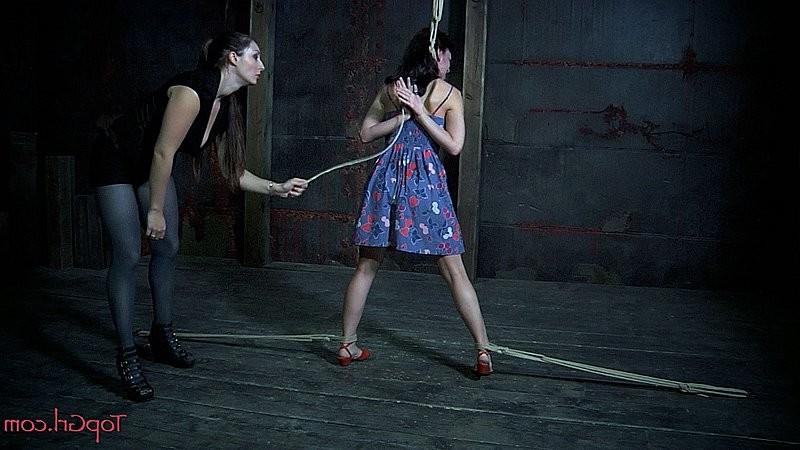 16P Elise bound in rope getting hot and horny with lezdom Sister Dee
