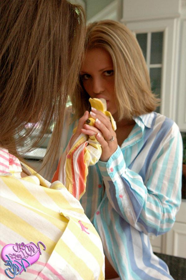 12P Karen &amp;amp; Kate with a banana