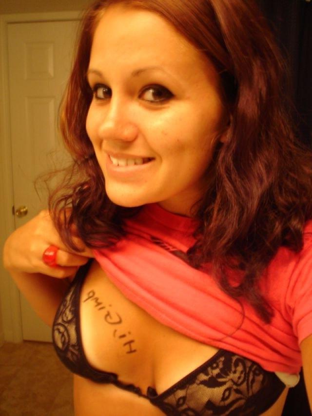 10P Brunette shot when writing boyfriend?s name on body
