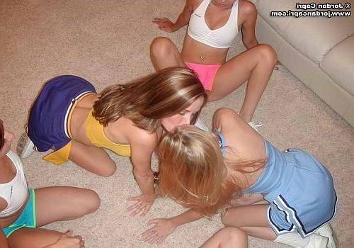 18P Jordan Capri and her girlfriends play Spin the Bottle