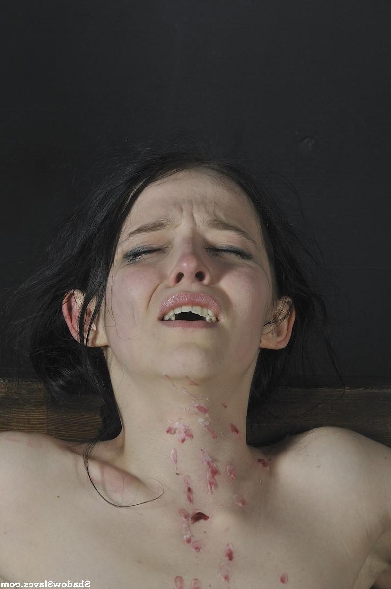 16P Kamis hardcore teen bdsm of crying amateur masochist slave girl in wooden stocks