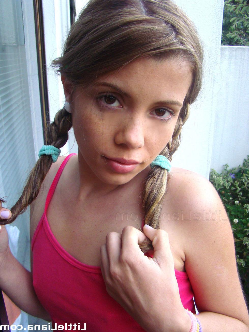 12P Exploited teen from MySpace shows her little love pie.