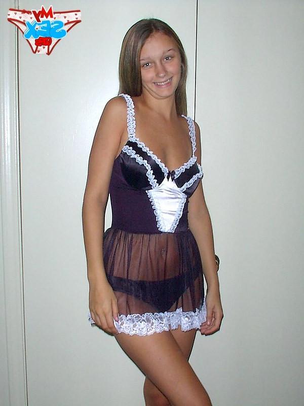 12P Girlfriend slut sexy uniform surprise for you