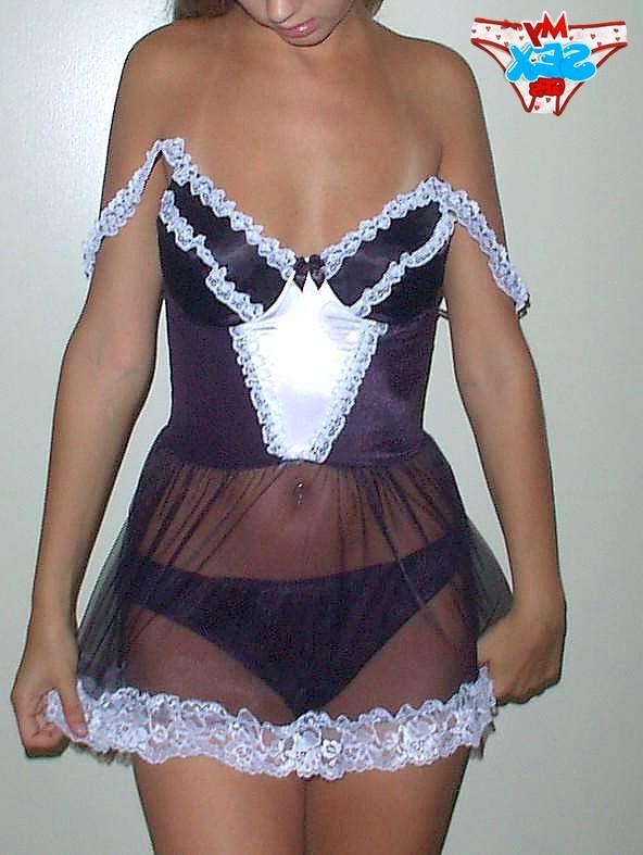 12P Girlfriend slut sexy uniform surprise for you