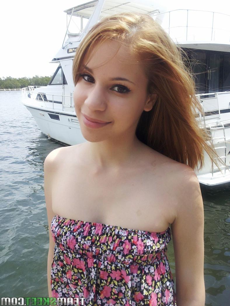 10P Cute amateur petite teen Mae Olsen POV blowjob handjob big cock