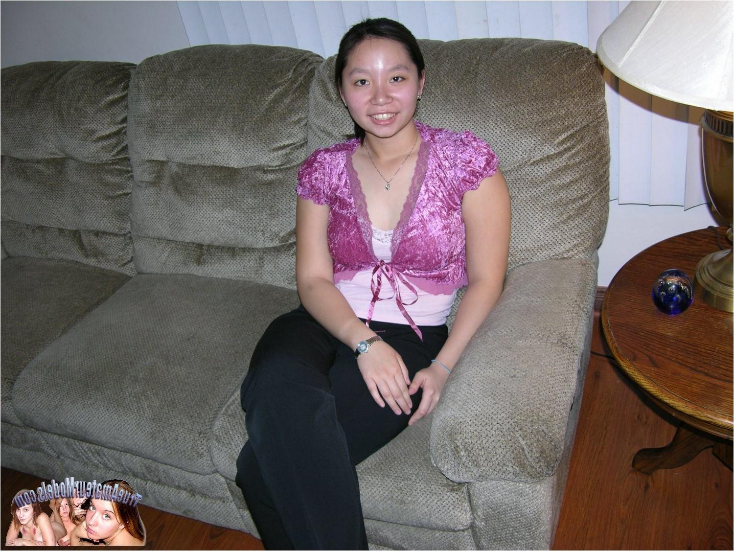 10P Asian College Student Strips And Spreads Apart Nude