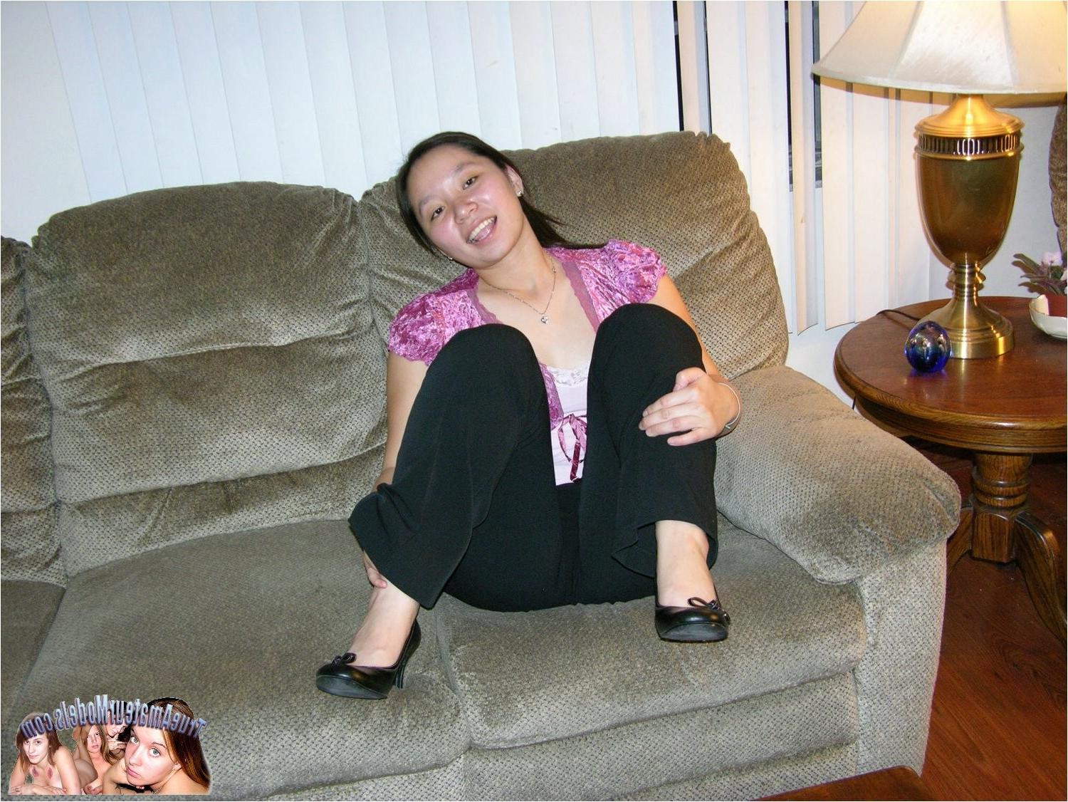 10P Asian College Student Strips And Spreads Apart Nude