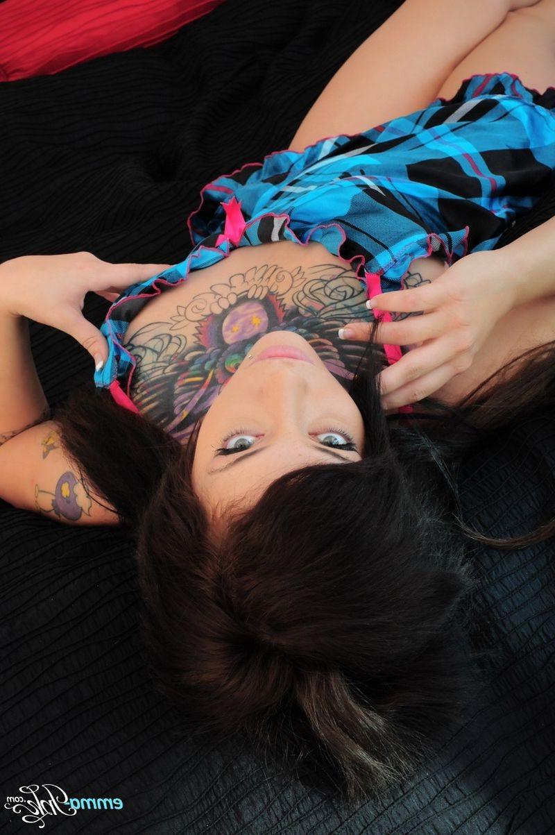 16P Tattoed teen fucking her ass and pussy by two dildos