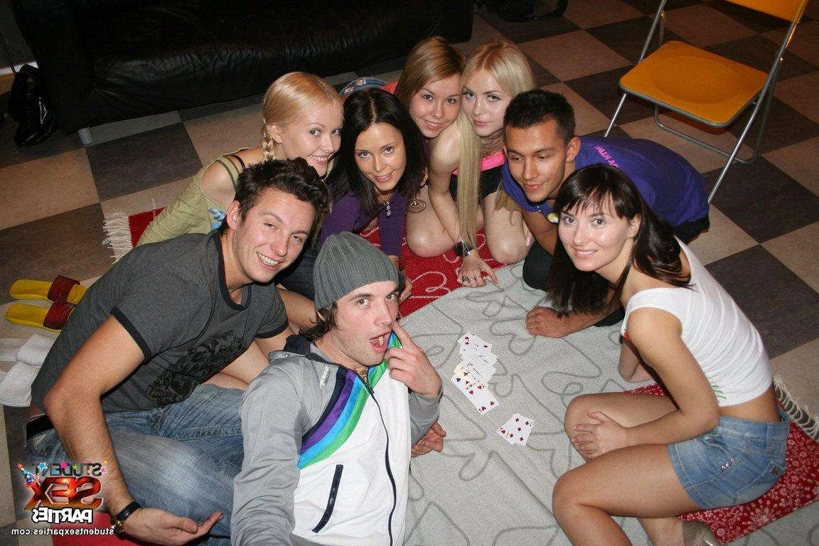 8P Sexy teacher peeps student group fuck
