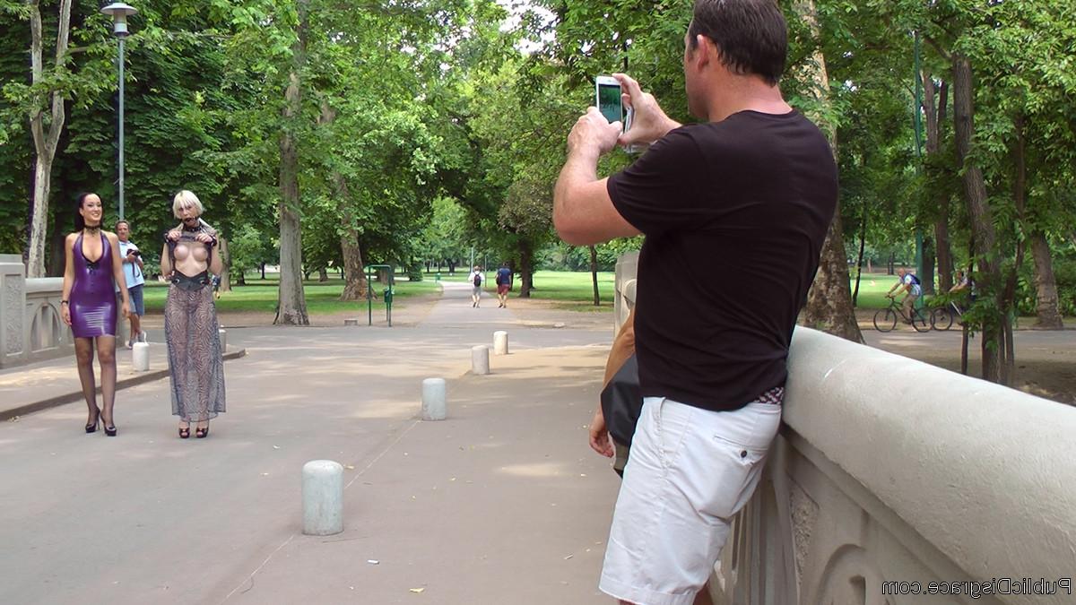 20P Perky blonde slave girl Alexa Wild's first time on Public Disgrace! This gorgeou