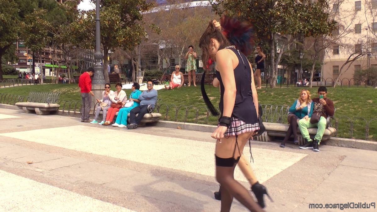 20P Camil Core is humiliated and shamed on the streets of Madrid by gorgeous Dom Sat