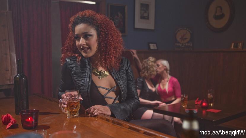 15P Another all girl gangbang where bartender Mistress Kara teams up with horny lesb