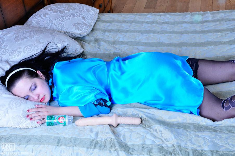 13P Lesbian redhead awakes a sleepy cutie and stuffs her asshole with a dildo