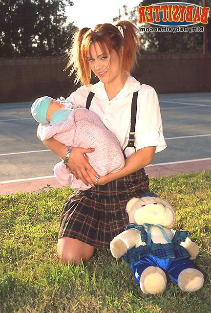11P Schoolgirl earns her babysitting money the easy way