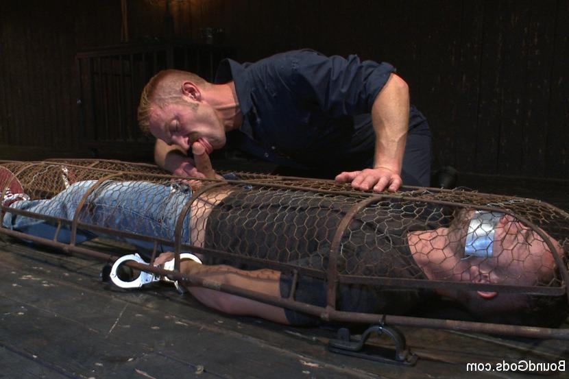 15P Adam Herst caged his captive and fucks him like an animal