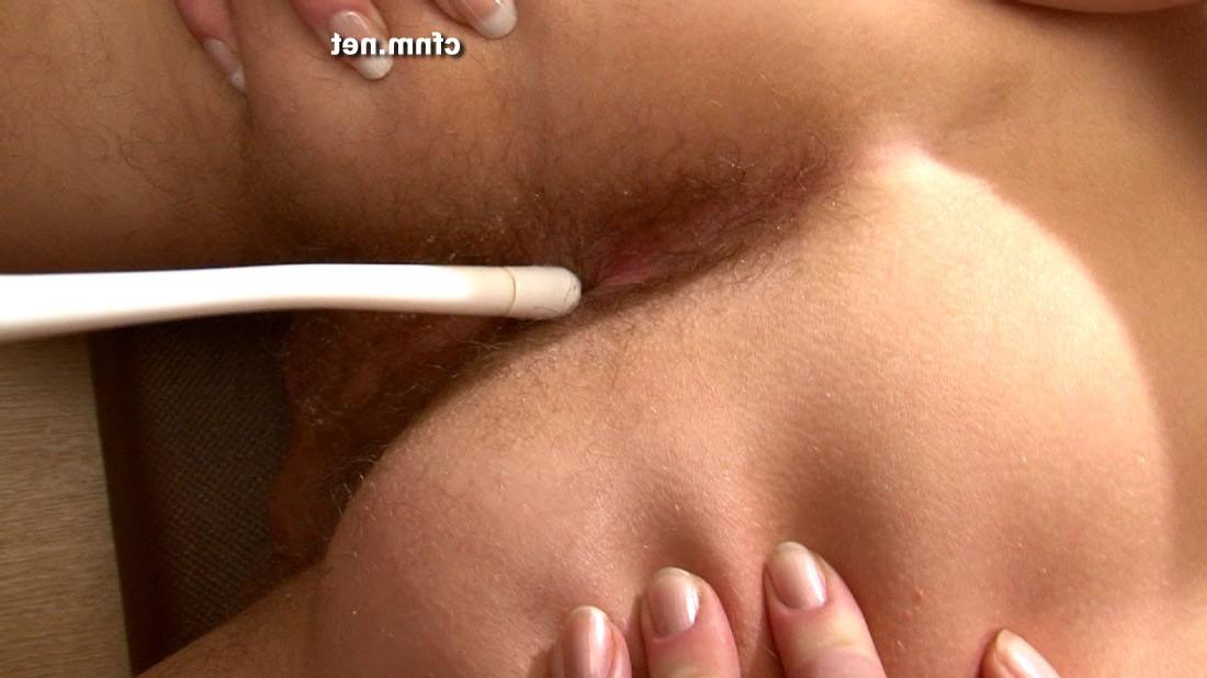 16P Pinned down naked on a table the girls explore his ass