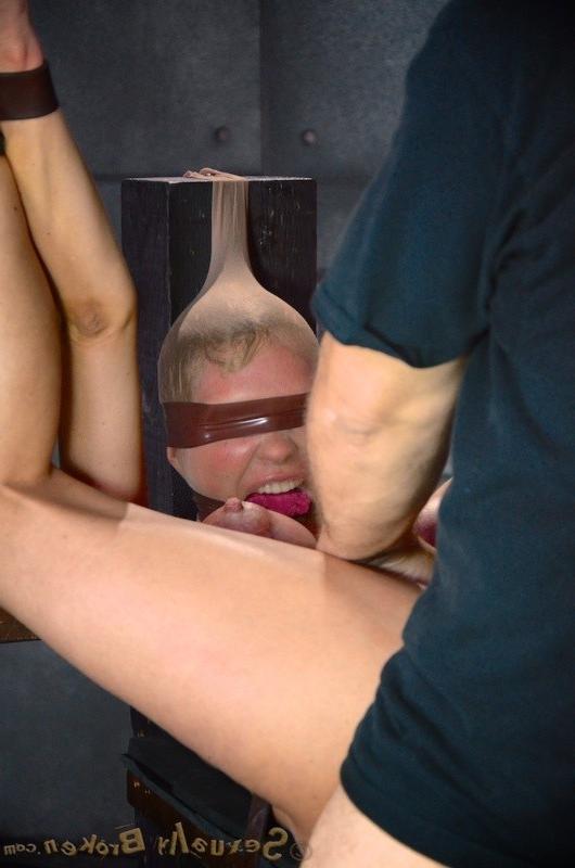 16P Rain DeGrey is bound in dungeon her ass fucked by a big hard cock
