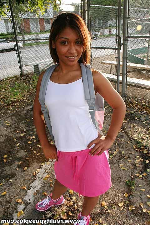 16P Tight body tanned brunette teen rides a hard reality dick