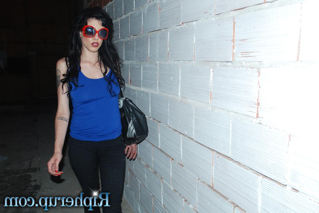 18P Skinny brunette gets clothes ripped off and a savage fuck job by stud