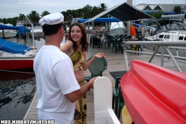 15P Innocent red head takes a cruise that leads to her anal destruction
