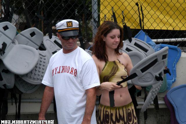 15P Innocent red head takes a cruise that leads to her anal destruction