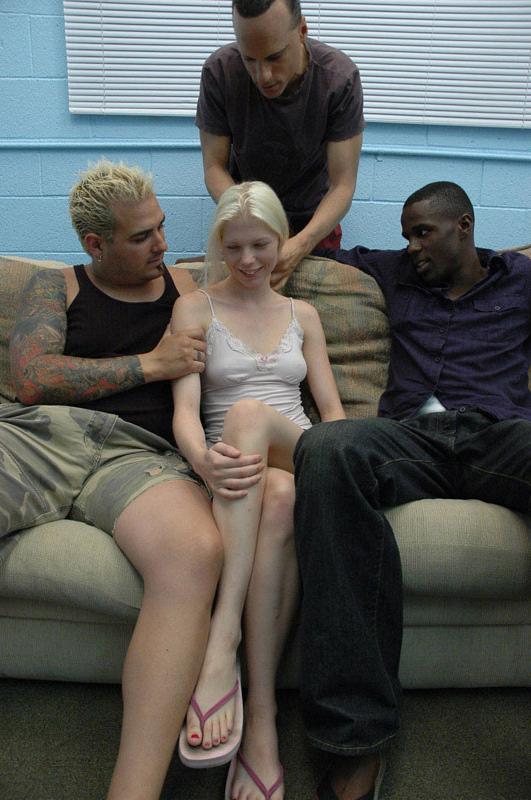 16P Cute blonde babe in hot hardcore gangbang fucking sex