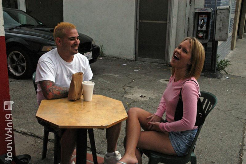16P Sexy blonde on anal gangbang action
