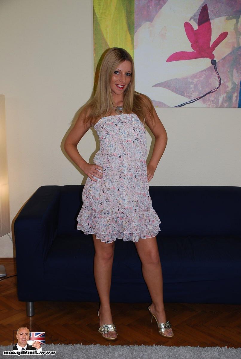 15P Blonde British chick pleases a horny senior stud