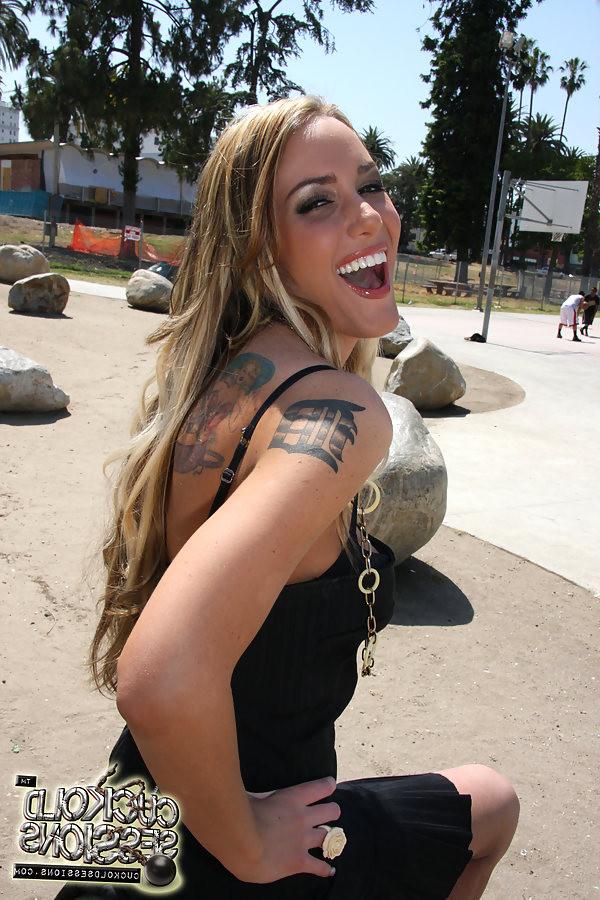 18P blonde gets double penetrated by blacks in front of a cuckold