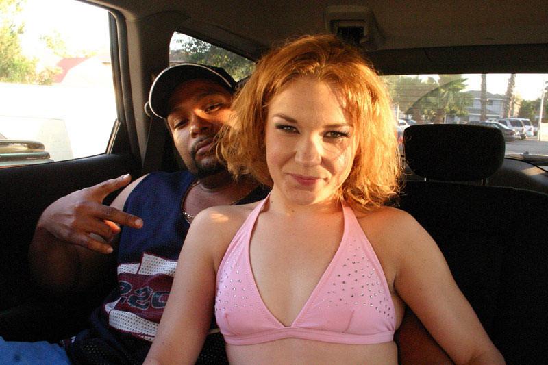 16P Cute redhead babe interracial gangbang fuck