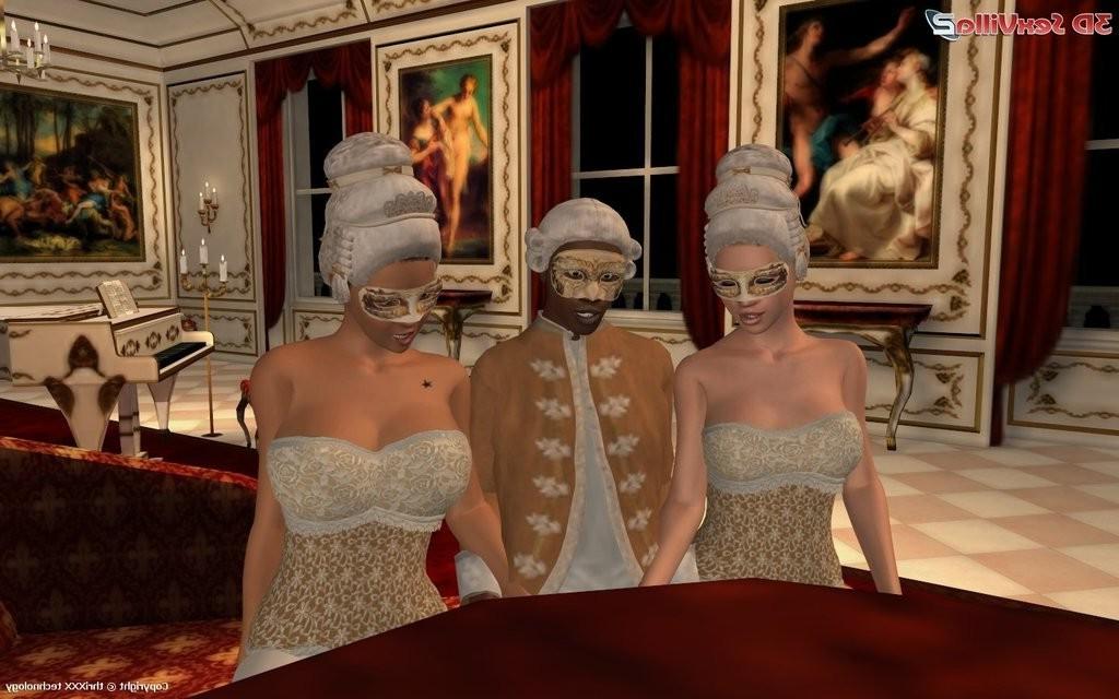 16P Baroque threesome with two animated babes