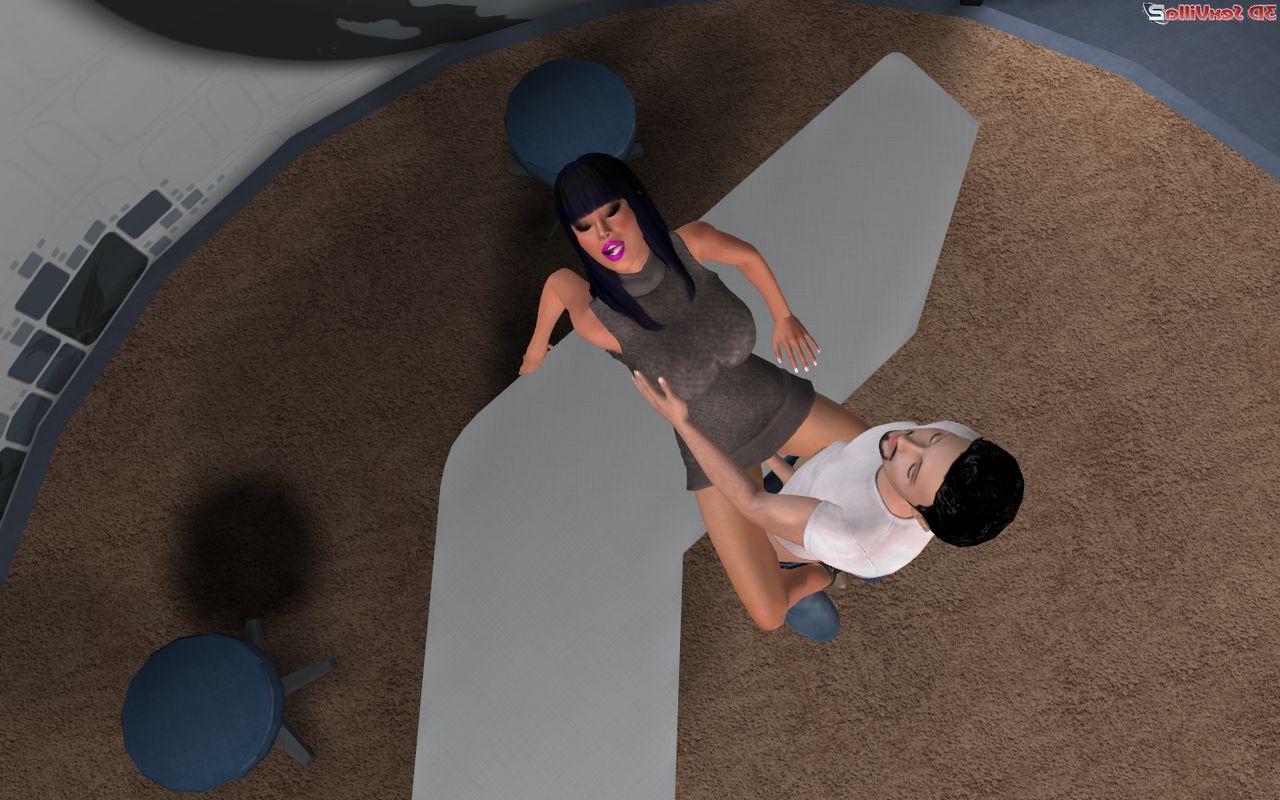 16P Animated couple hassex on a table in a newsroom