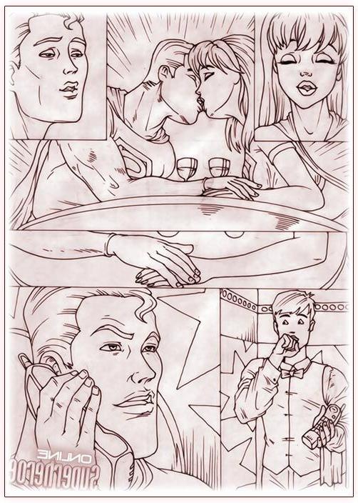 12P Tanned Supergirl gets spewed in spermshots and cums