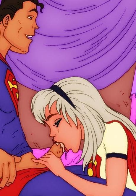 12P Tanned Supergirl gets spewed in spermshots and cums