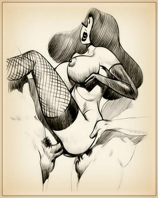 12P Innocent Jessica Rabbit makes dick shaking friction